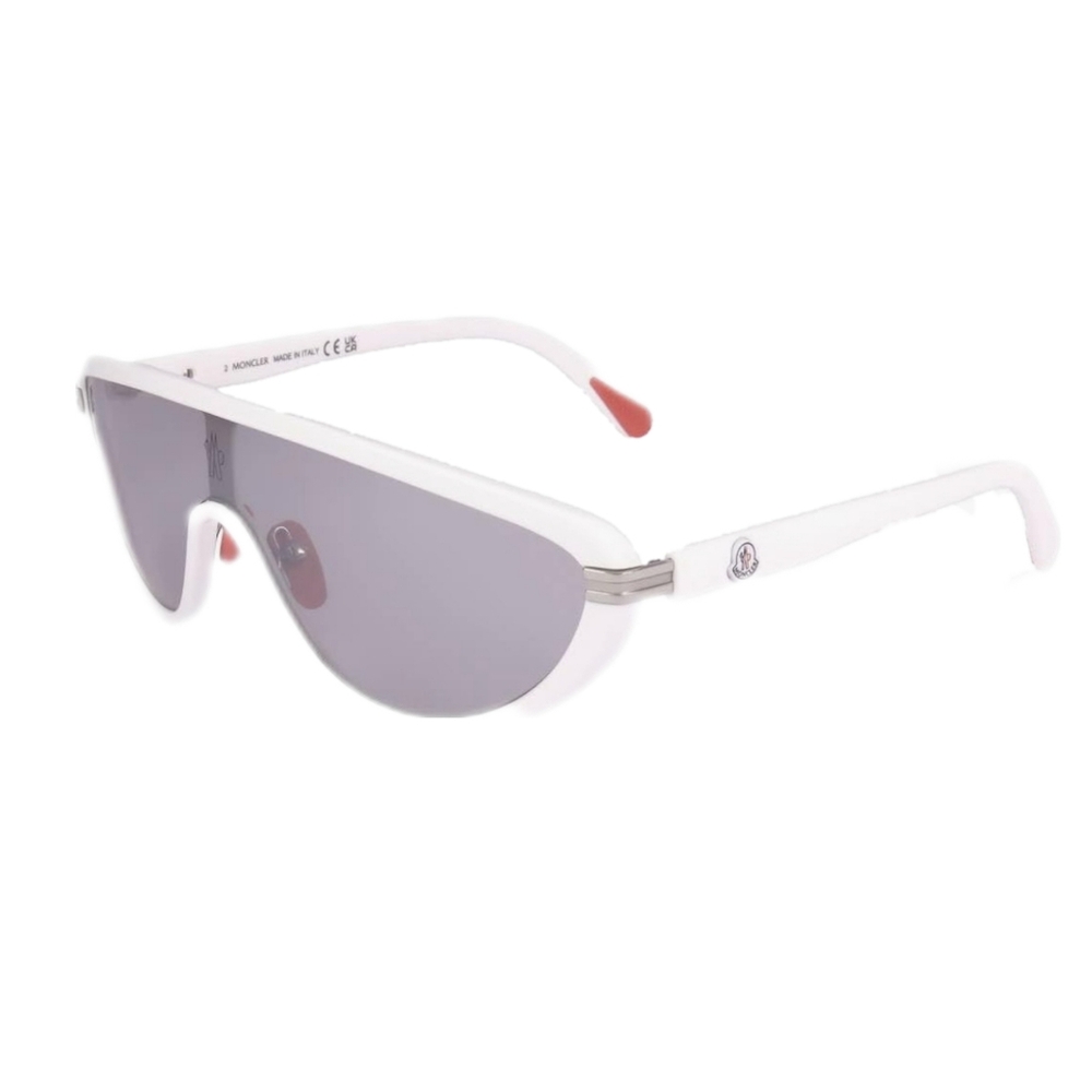 Moncler White Silver Unisex Sunglasses